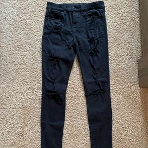 Mid rise black skinny jeans